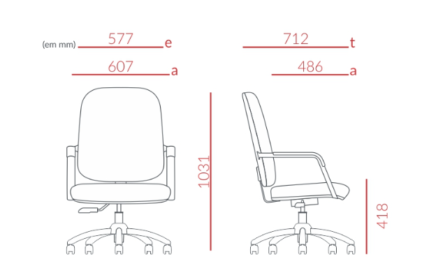 operativa plus size giratória